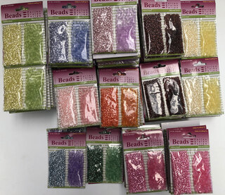 Ca. 115x Oval beads pearl & gloss duo